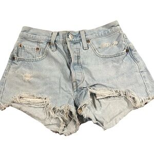 Levi’s Premium 501 Original Shorts, Women's Size 25 Ojai Frost Light Indigo